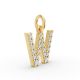 Round Shape Diamond Alphabet Collection in Gold
