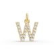 Round Shape Diamond Alphabet Collection in Gold