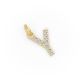 Round Shape Diamond Alphabet Collection in Gold