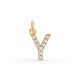 Round Shape Diamond Alphabet Collection in Gold
