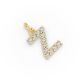 Round Shape Diamond Alphabet Collection in Gold