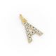 Round Shape Diamond Alphabet Collection in Gold