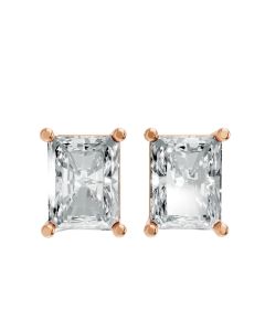 Radiant Shape Lab Grown Diamond 4-prong Push-Back Studs in 10K / 14K Gold